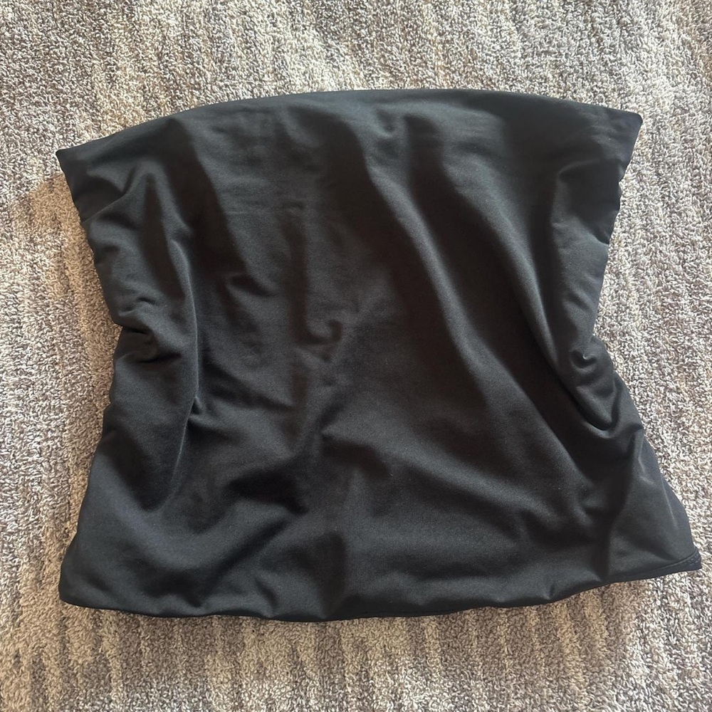 Cotton On Black Strapless Tube Crop Top - Classic Solid